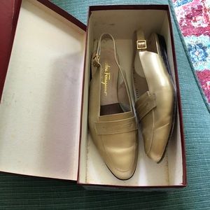 Vintage Ferragamo Slingback Flats